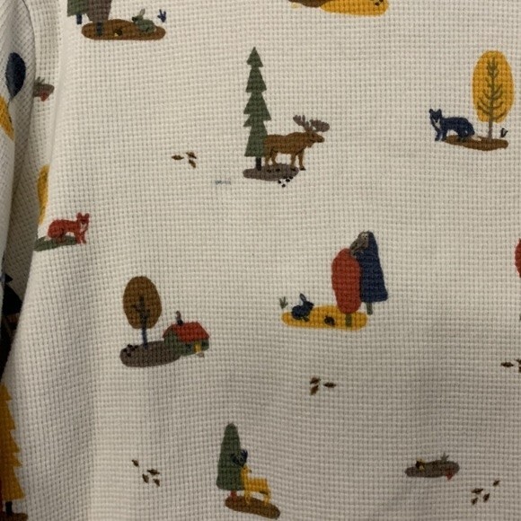 Hanna Andersson Print Thermal Henley Tee size 5 - Picture 8 of 9